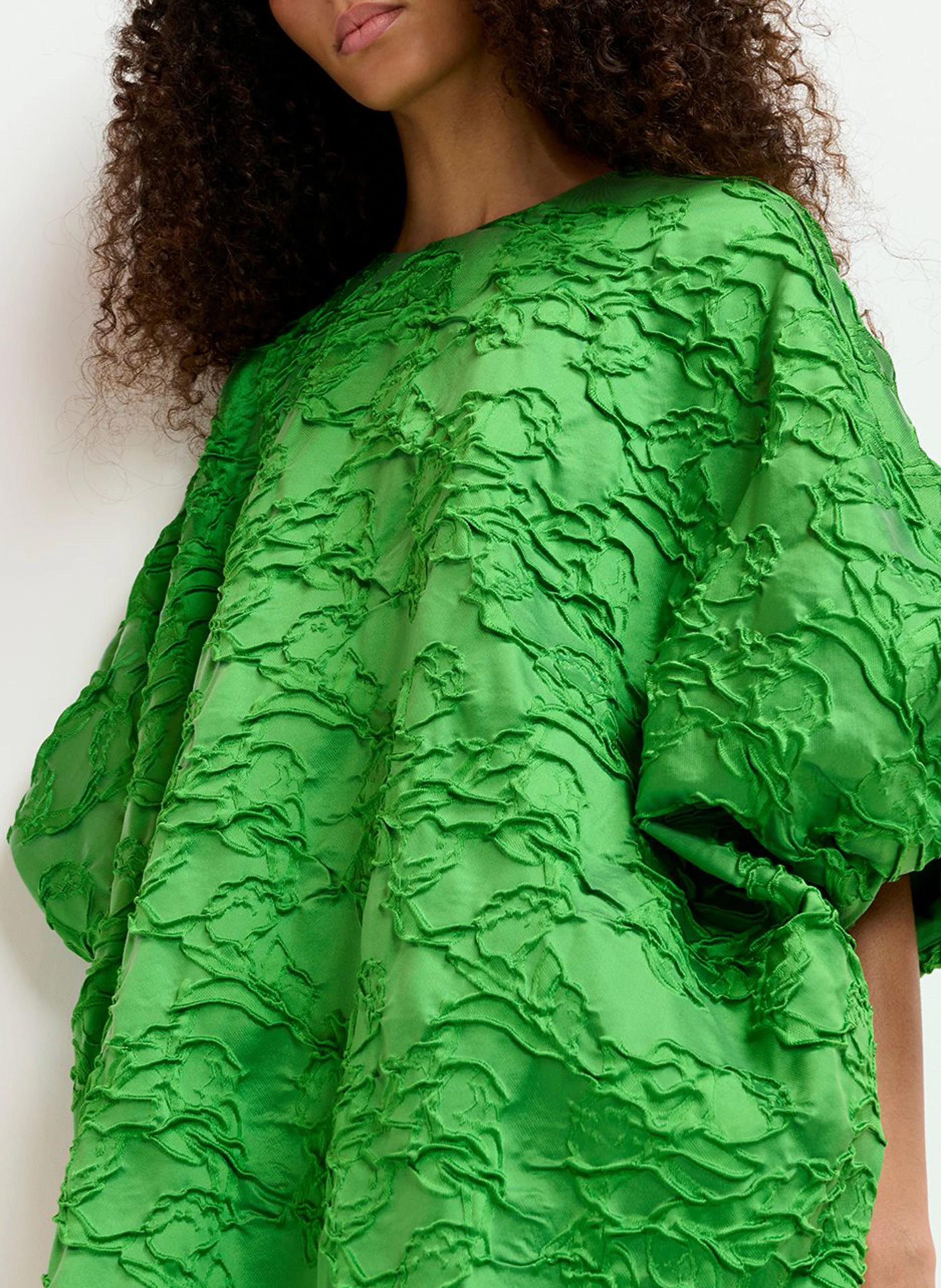 GRATEFUL - Mini-robe bouffante en jacquard | Vert