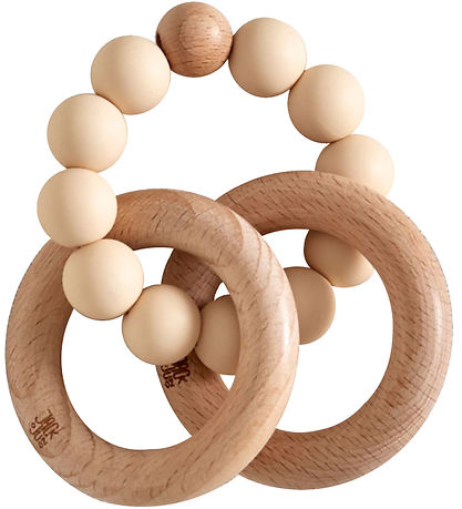 Jack o Juno Beißring - Buchenholz/Silikon - Bubble - Milch