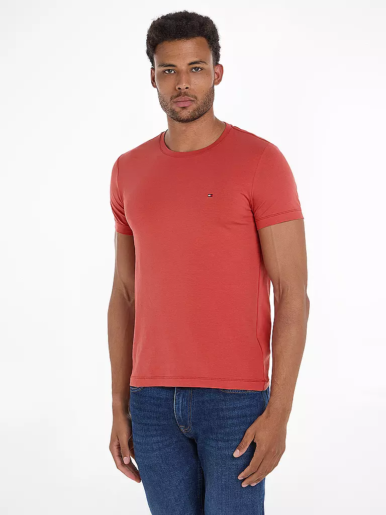 TOMMY HILFIGER T-Shirt Slim Fit rot