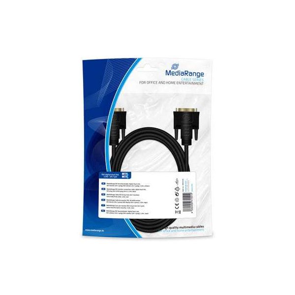 Mediarange Cabo Dvi 2 M Preto - MRCS129