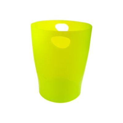 Exacompta Ecobin - Corbeille à papier 15L - vert anis translucide