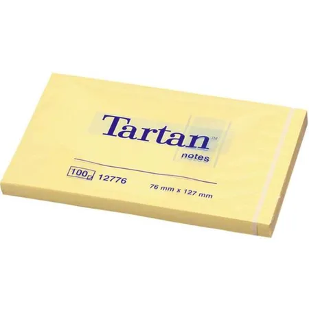 Tartan Haftnotiz Notes, 127 x 76 mm, 63 g/qm, gelb, 100 Blatt