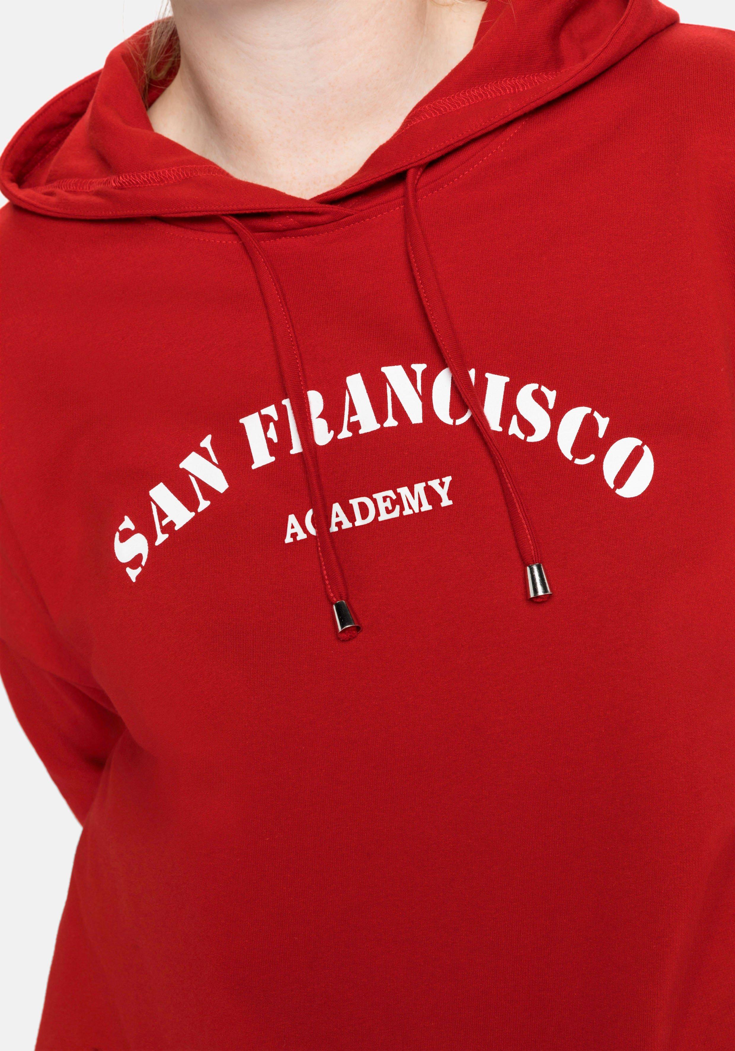 Kapuzensweatshirt mit Frontdruck, in A-Linie