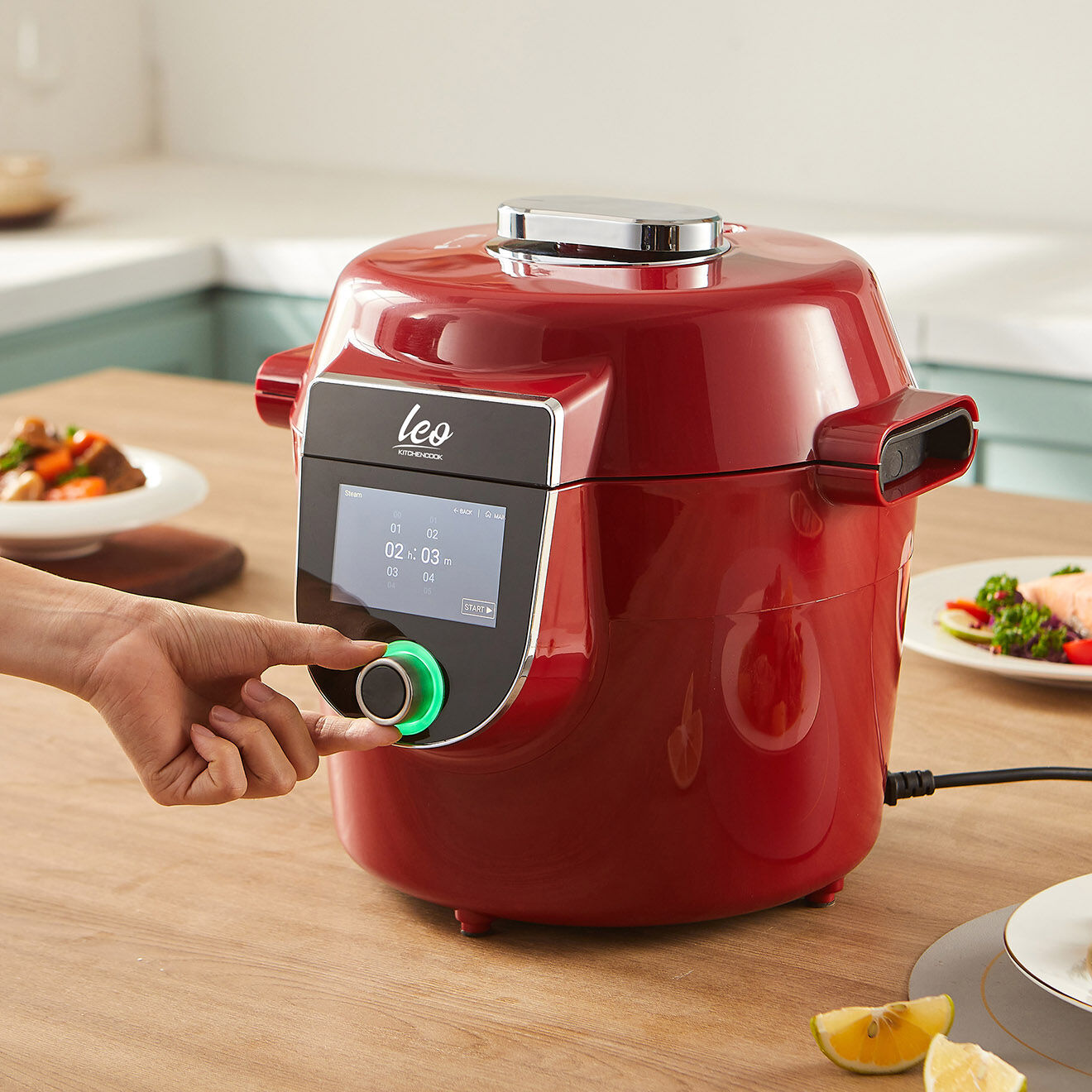 Kitchencook Autocuiseur intelligent avec connexion WIFI rouge - 5 L