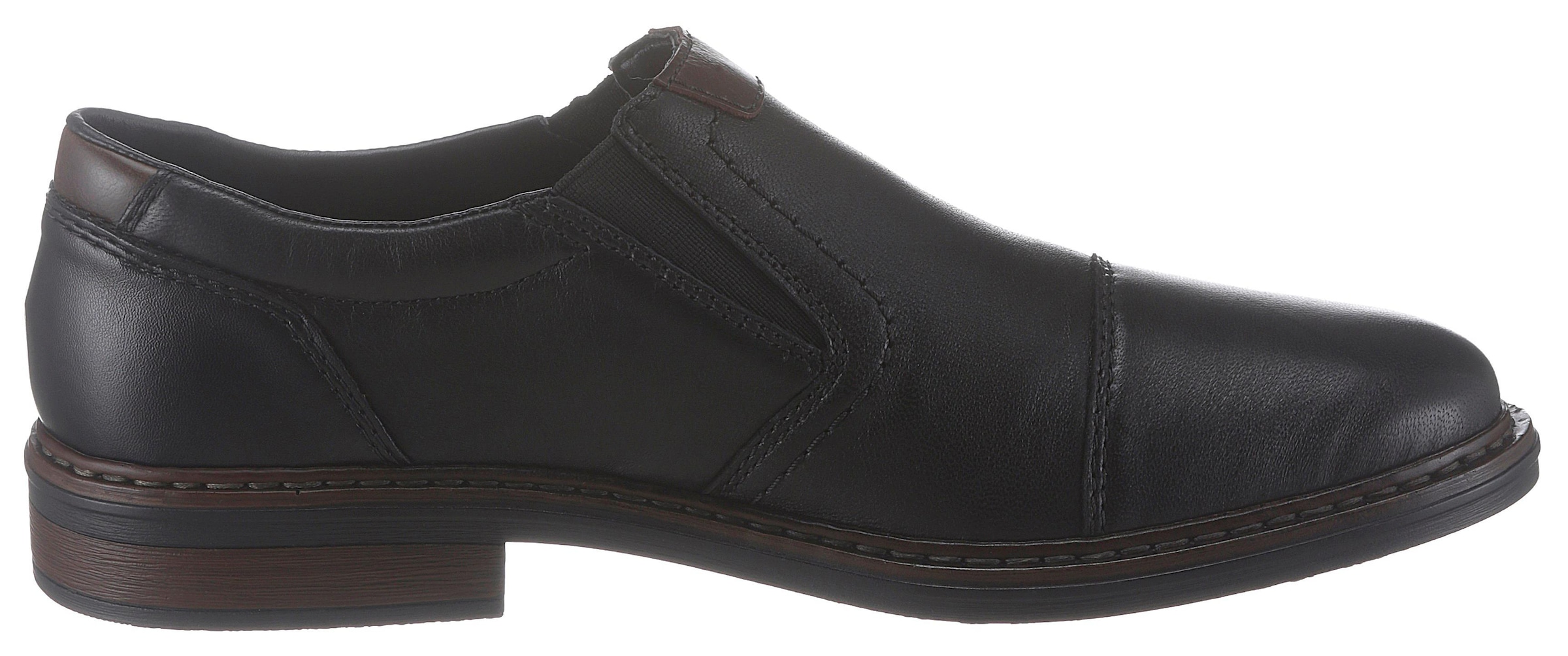 Rieker Slipper  Anzugschuh, Business Schuh, Schlupfschuh mit stylischer Quernaht