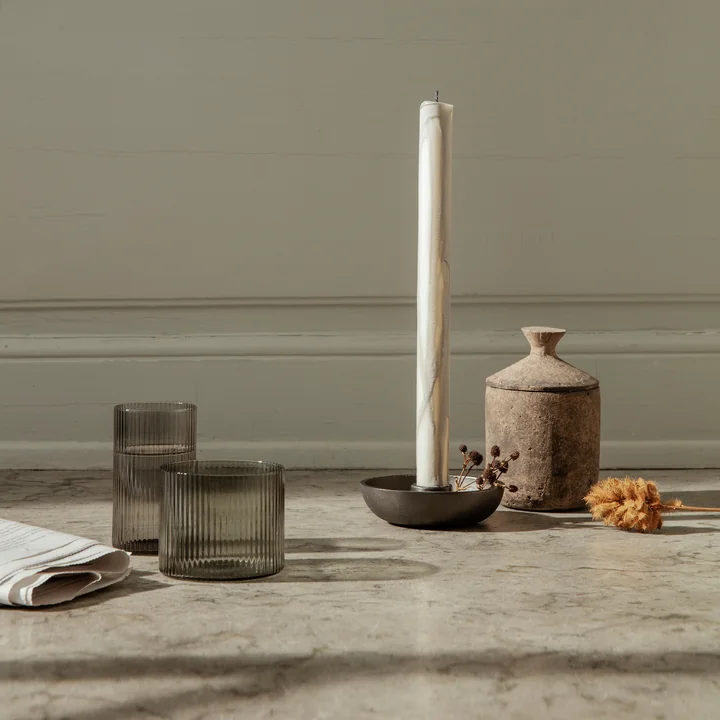 Ferm Living - Ripple Schale, klar (4er-Set)