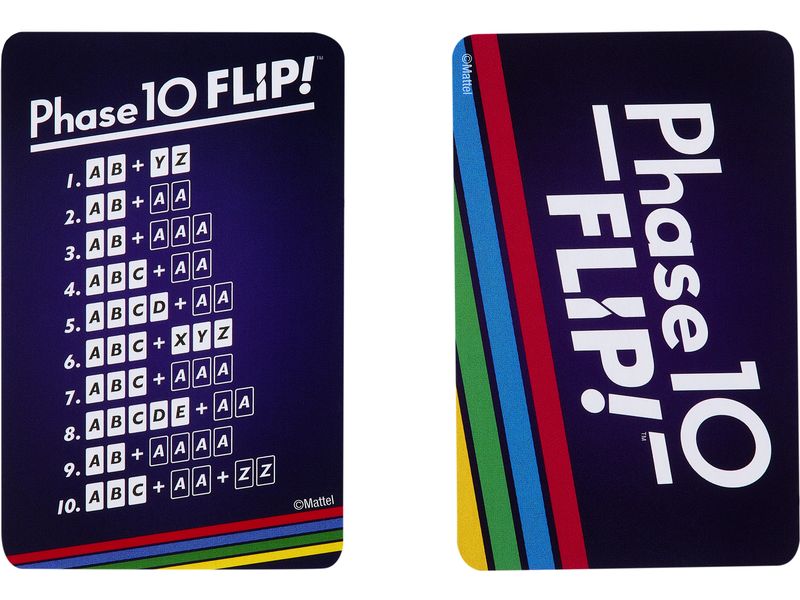 Mattel Spiele Phase 10 Flip Dynamisches Kartenspiel für die ganze Familie