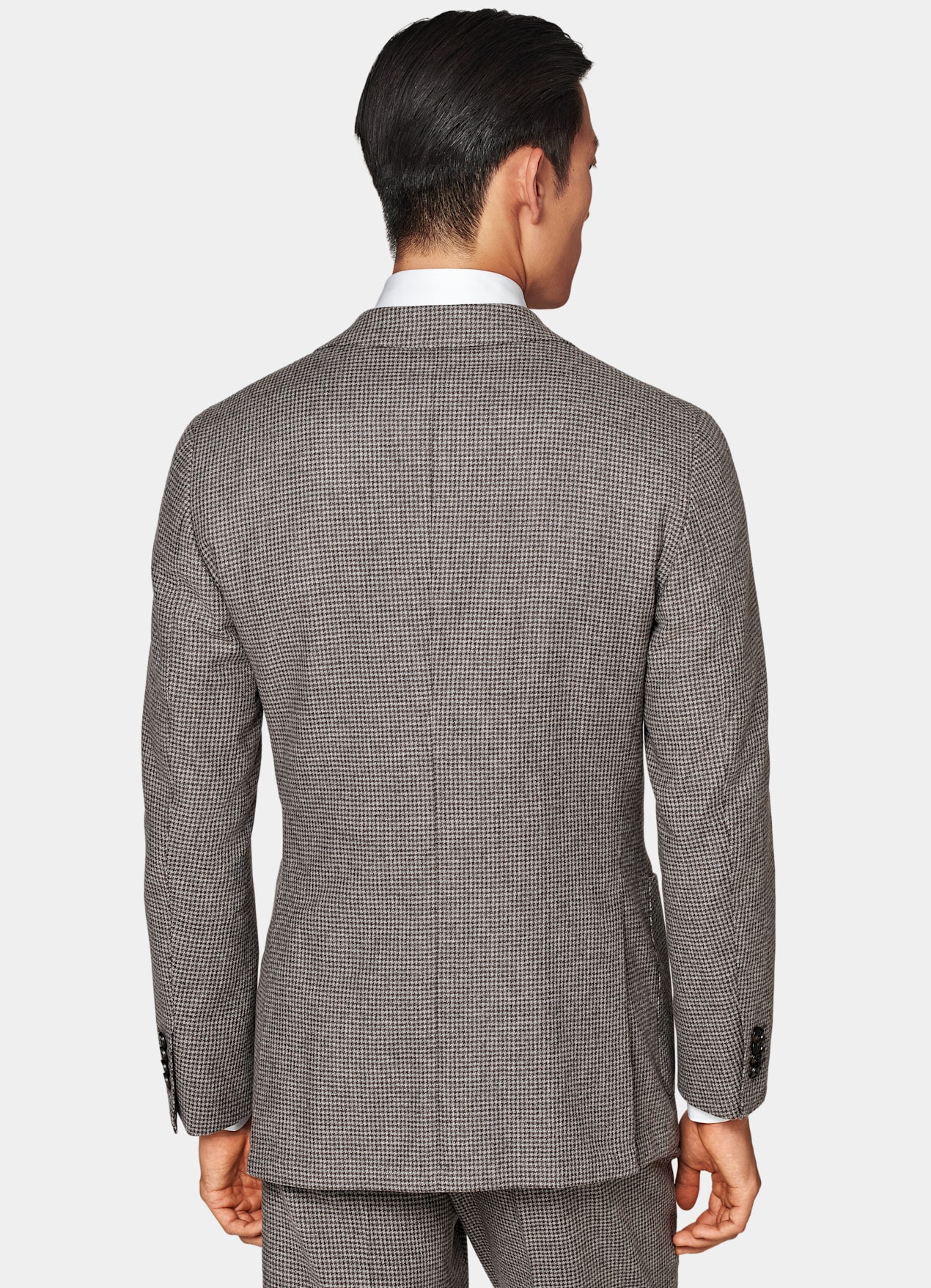 Costume trois pièces Havana coupe Tailored taupe pied-de-poule