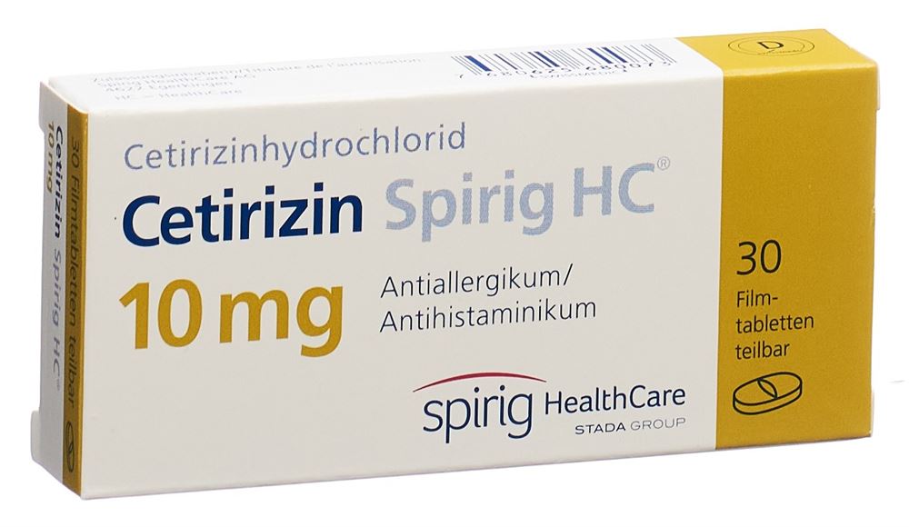 CETIRIZINE Spirig HC Filmtabl 10 mg Blist 30 Stk