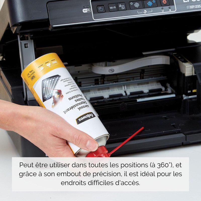Aérosol dépoussiérant toutes positions 200 ml Fellowes