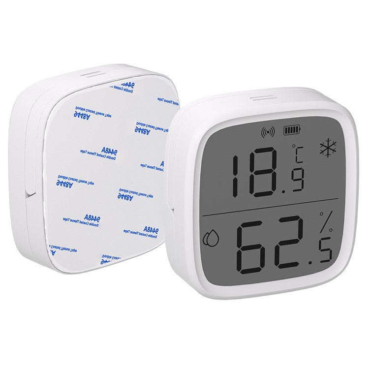 Smart Home Temperatur   Feuchtigkeits Sensor LCD ZigBee 3.0 Thermometer inkl. CR2450 Batterie (SNZB-02D) - Weiss