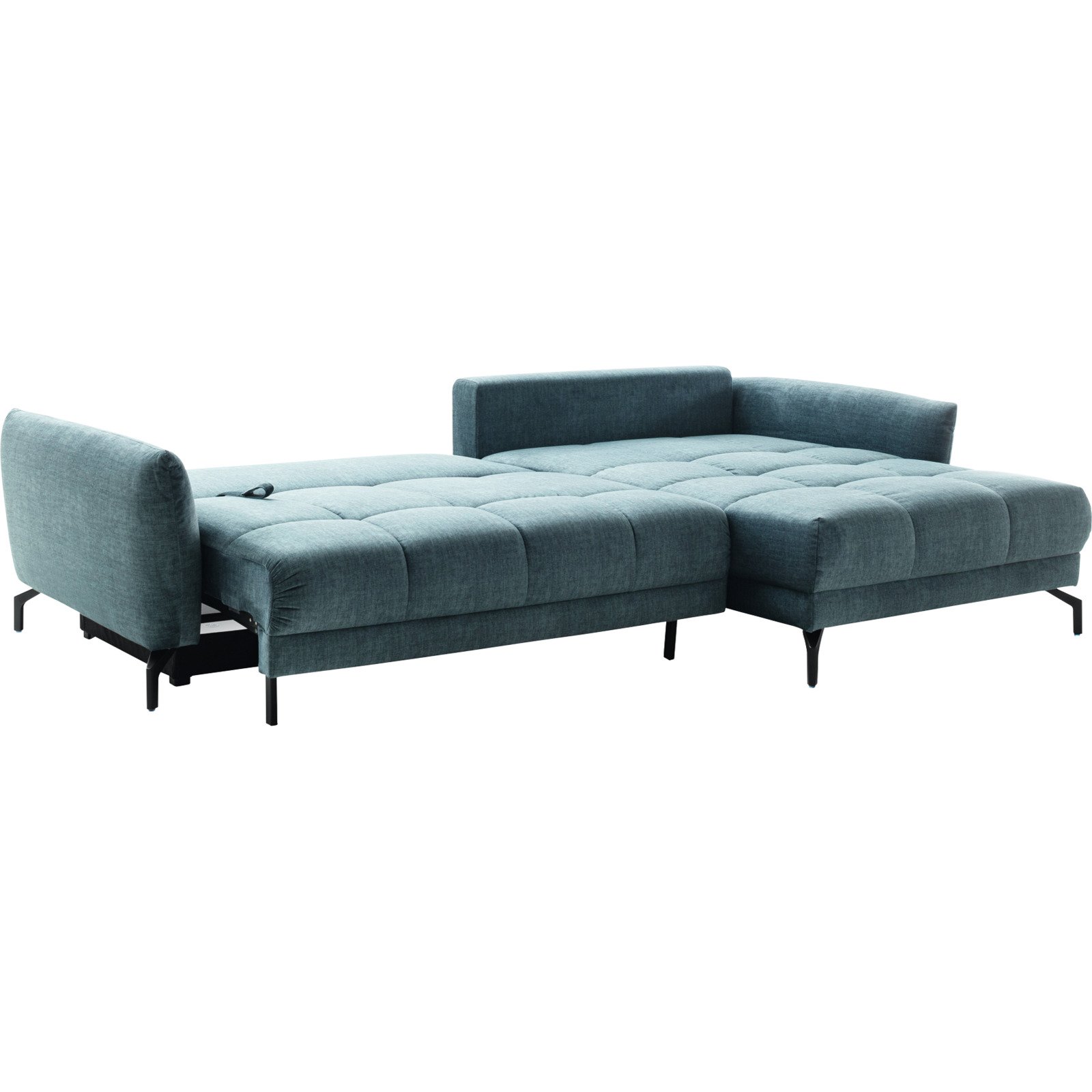 Ecksofa Freya Stoff petrol, Recamière rechts