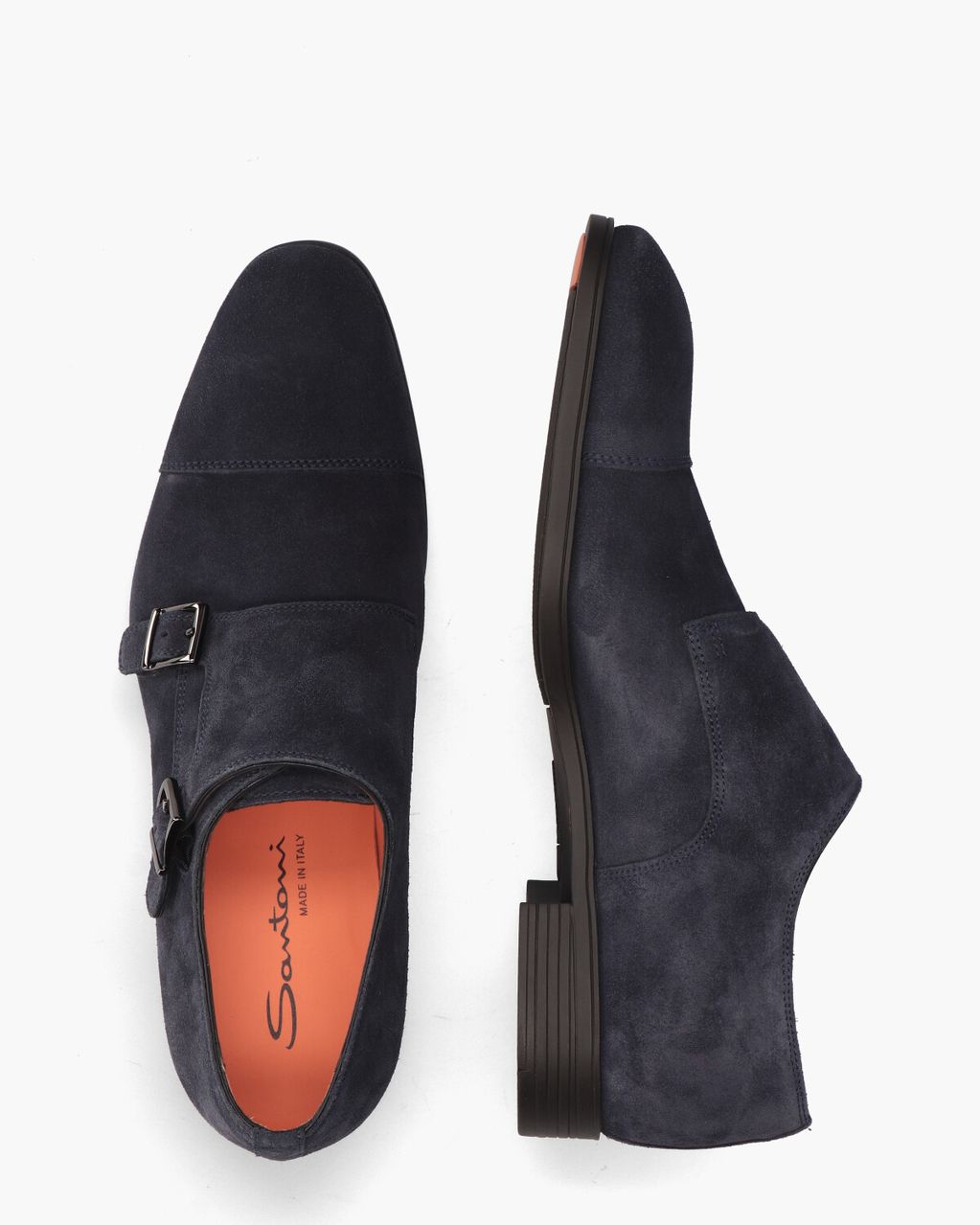 Santoni 14549 Donkerblauw Heren Gespschoenen