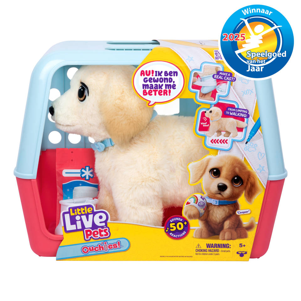Little Live Pets Ouchies Puppy Cooper interactieve knuffel