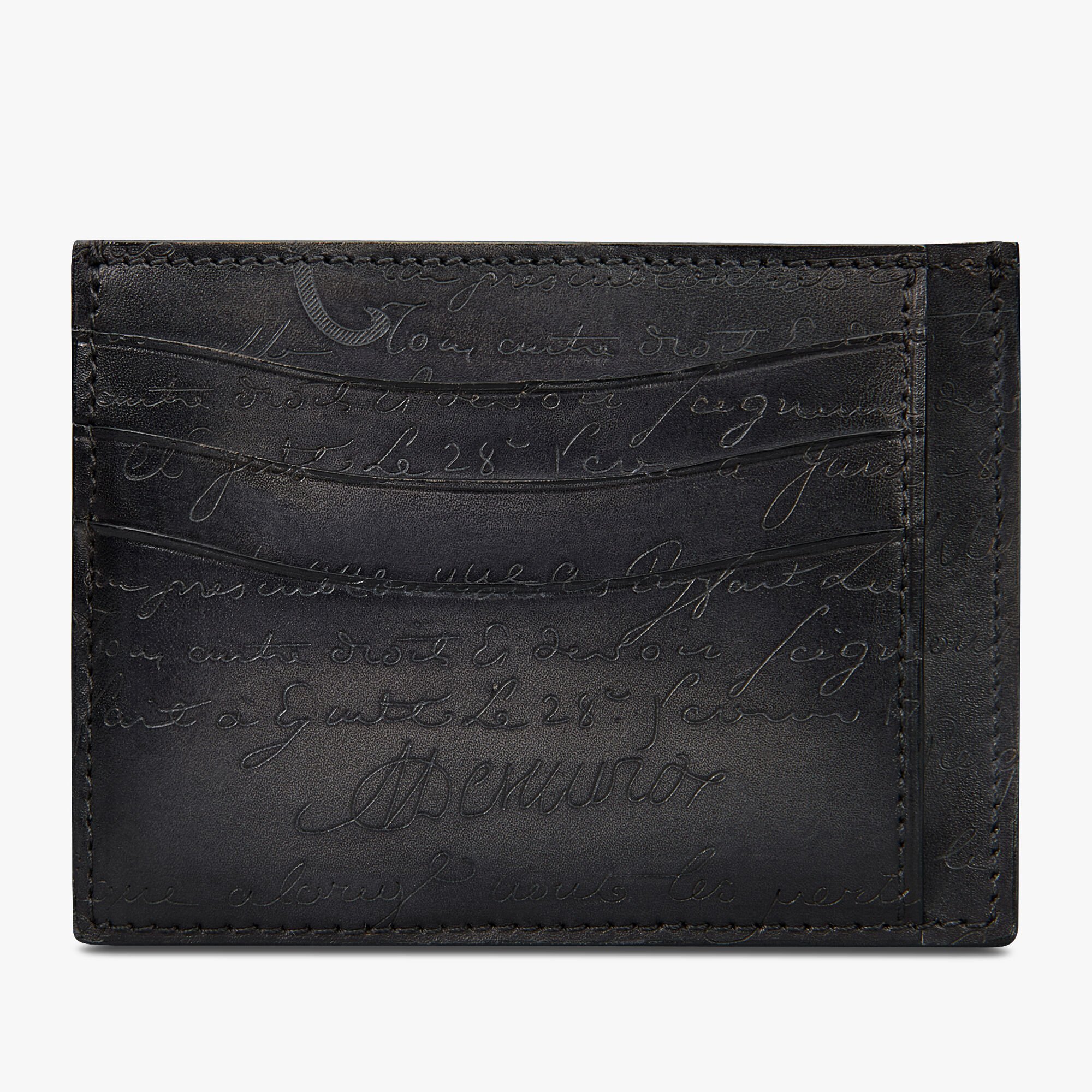 Bambou Tetris Scritto Leather Card Holder