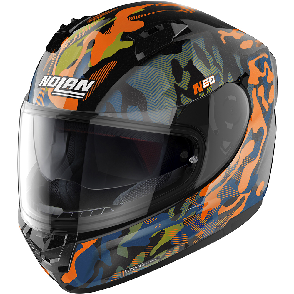 Nolan - Casque N60-6 Foxtrot Noir / Orange / Bleu foncé