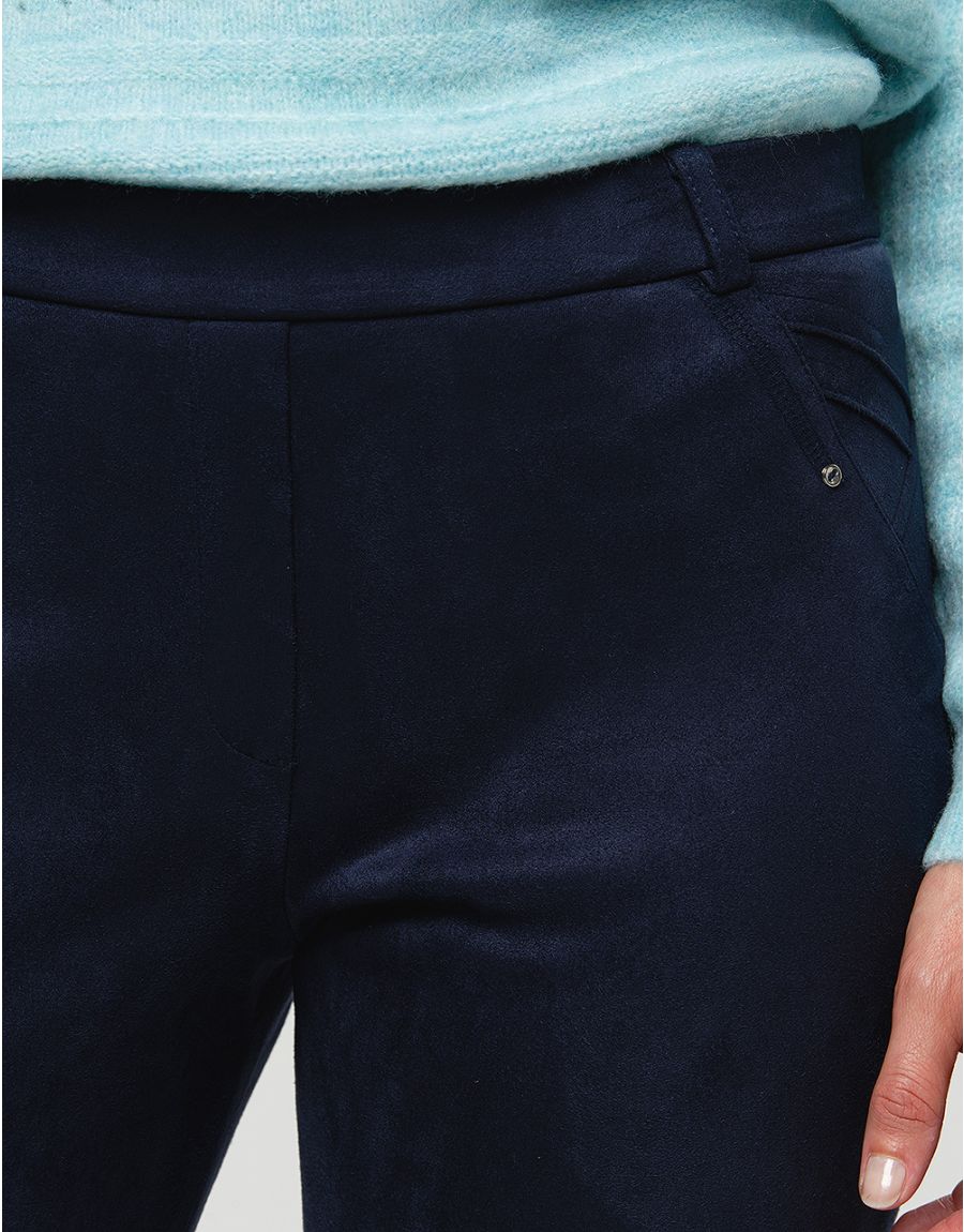 Jegging suédine bleu