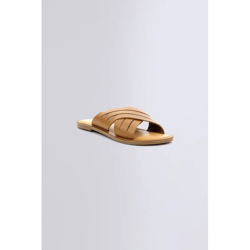KICK DAY CAMEL MULES Cuir Femme