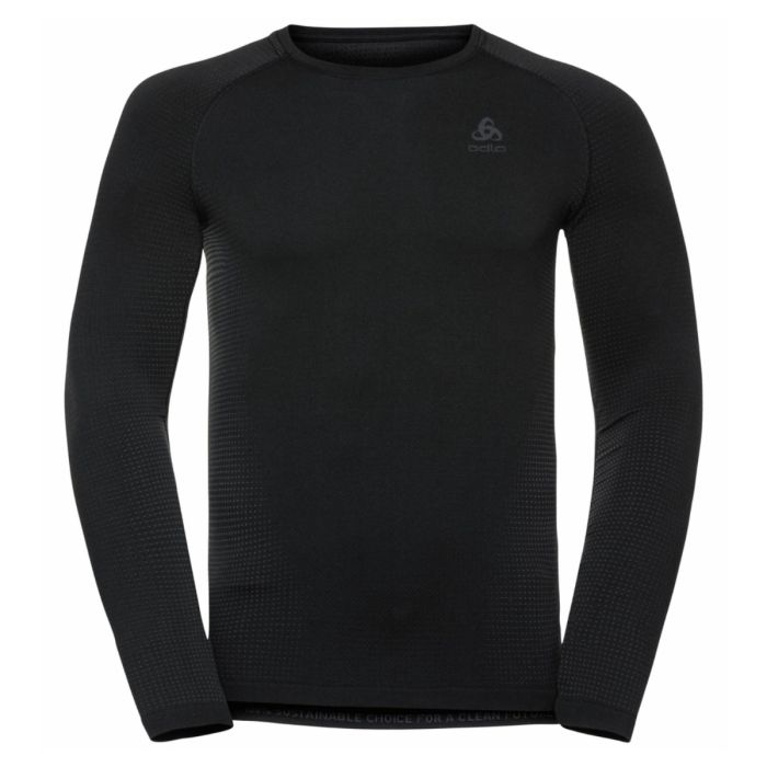 Odlo Herre T-shirts Performance Warm Eco BL Top Crew Neck L/S Sort
