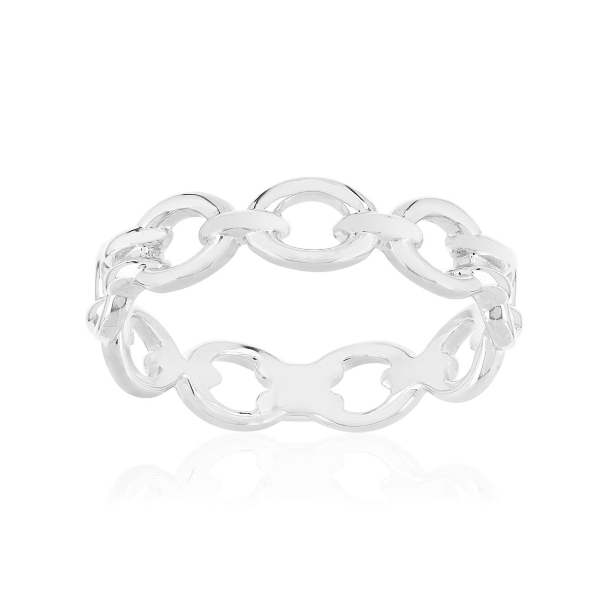 Bague argent 925, style chaînage