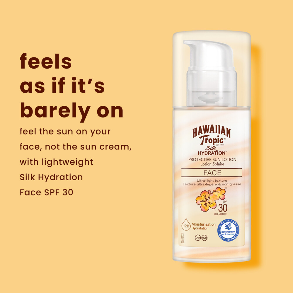 Hawaiian Tropic Zonnebrand SPF 30 Gezicht Silk Air Soft50 ml