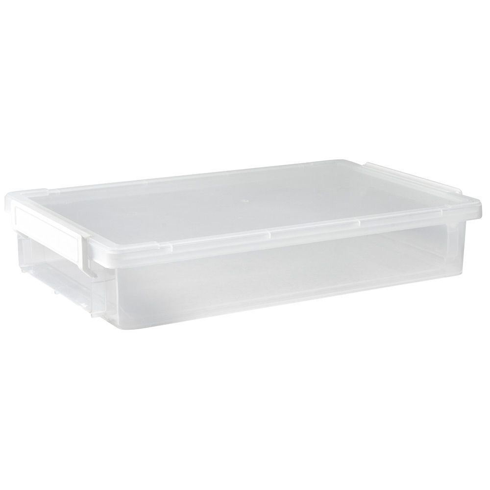 Boîte de rangement transparente A4 fermeture clip  4L