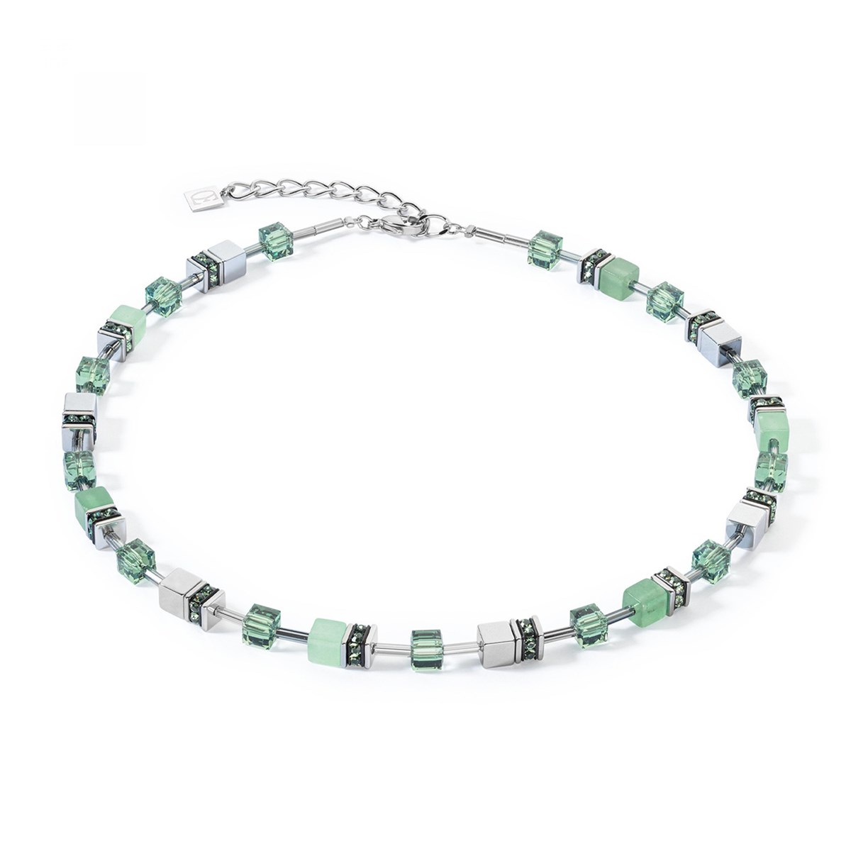 Collier Coeur de lion Geocube Iconic Precious vert