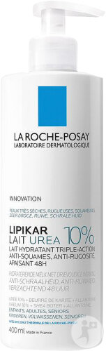 La Roche-Posay Lipikar Lait Hydratant Corps Urea 10% Triple-Action Flacon Pompe 400ml
