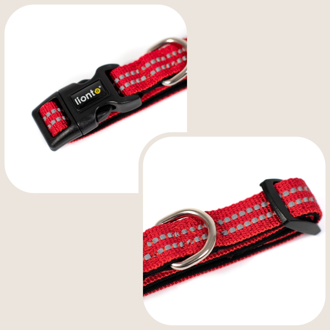 Lionto verstellbares Hundehalsband rot XS