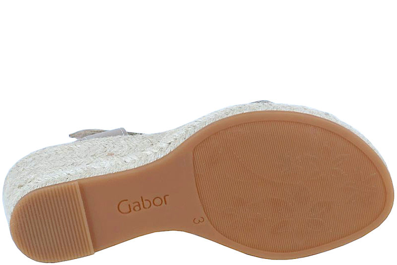 GABOR SANDAL PÅ KILEHÆL I METALLIC SKIND