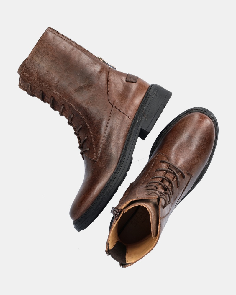 Shabbies Amsterdam Lacey Veterboots  - bruin