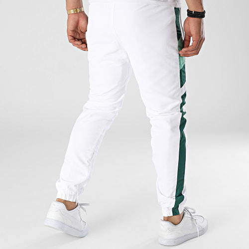 Pantalon Jogging A Bandes Uzi Blanc Vert