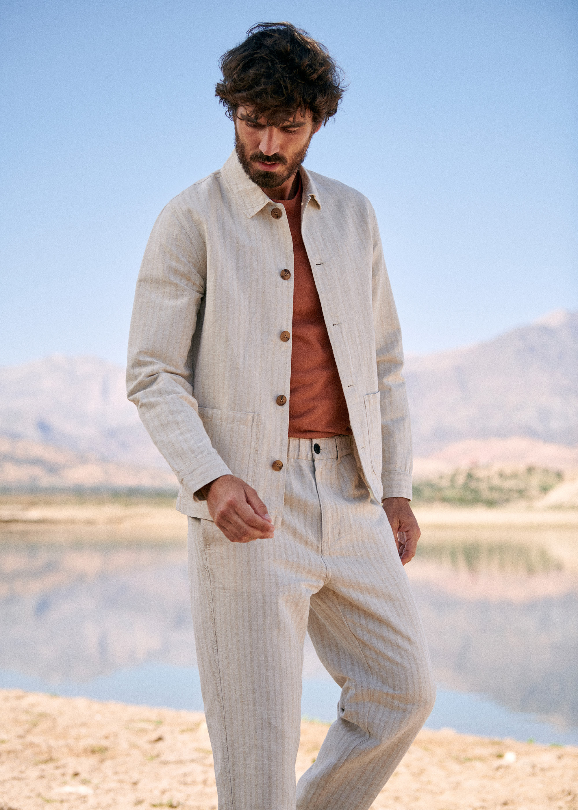Veste Irwin - Beige rayé - E-SHOP/VESTES 5905736