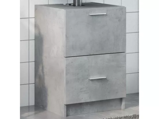 Armoire d'évier gris béton 40x37x59 cm bois d'ingénierie