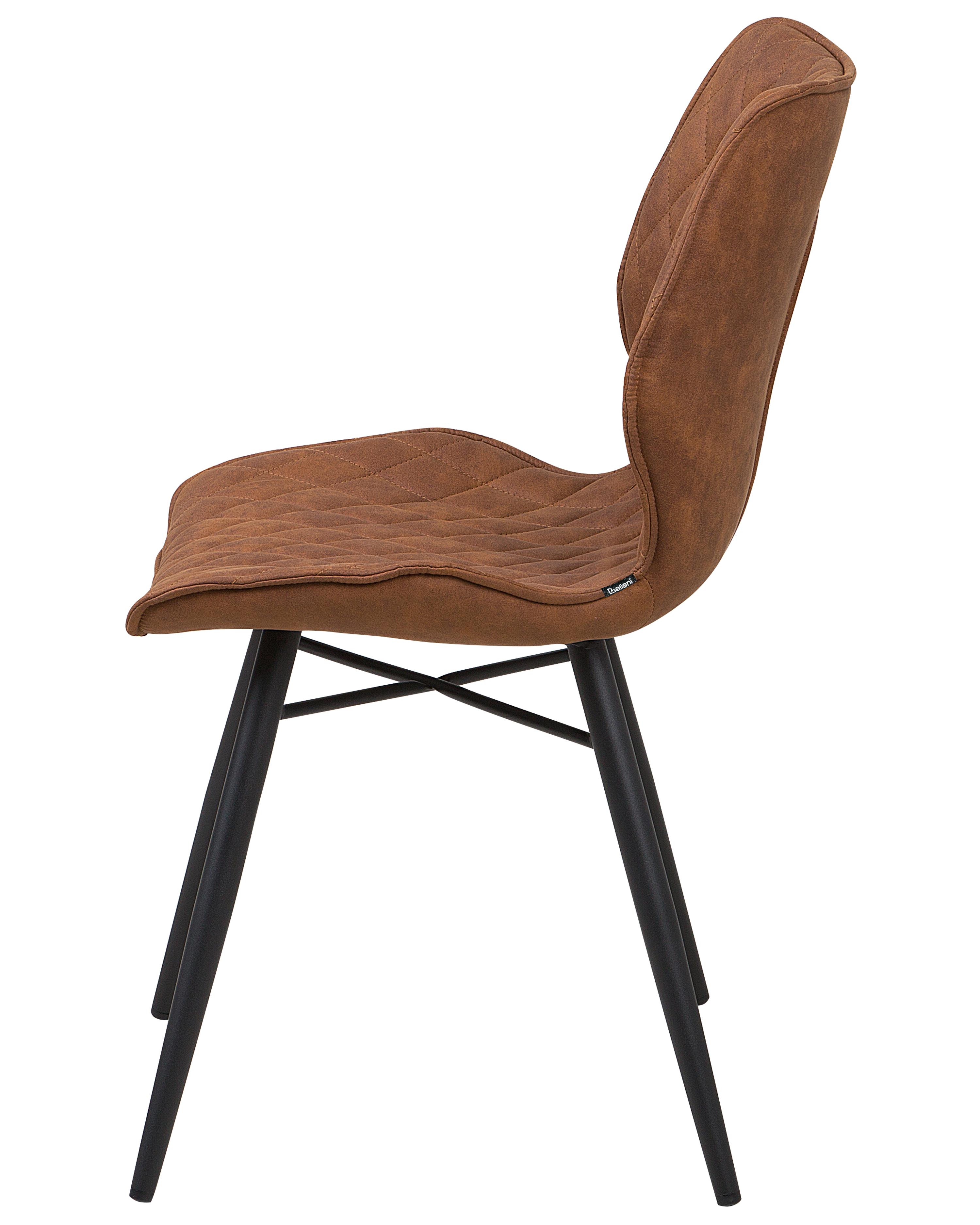 Set van 2 eetkamerstoelen LISLE Goudbruin