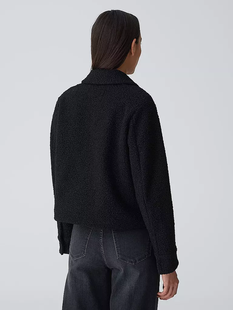 OPUS Jacke in Felloptik HOLMA schwarz