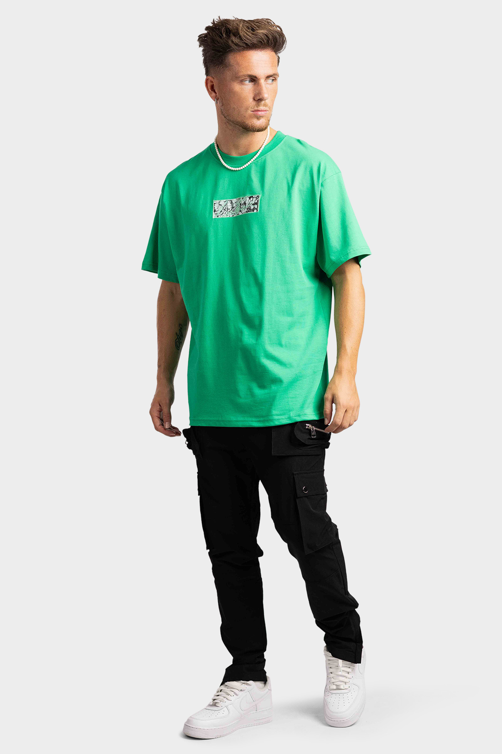 Couture Club Box Print Forest Graphic T-Shirt Heren Groen