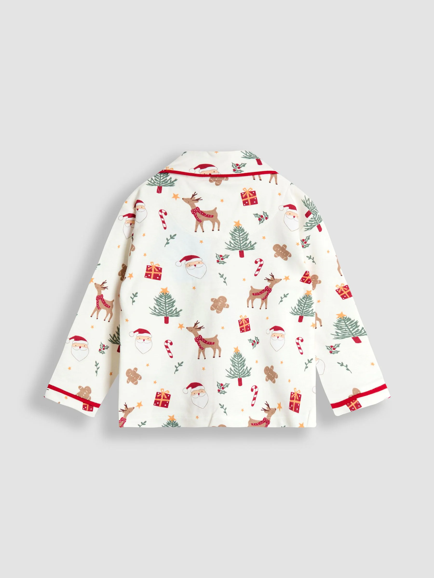JoJo Maman Bébé - Jersey pyjama met kerstprint