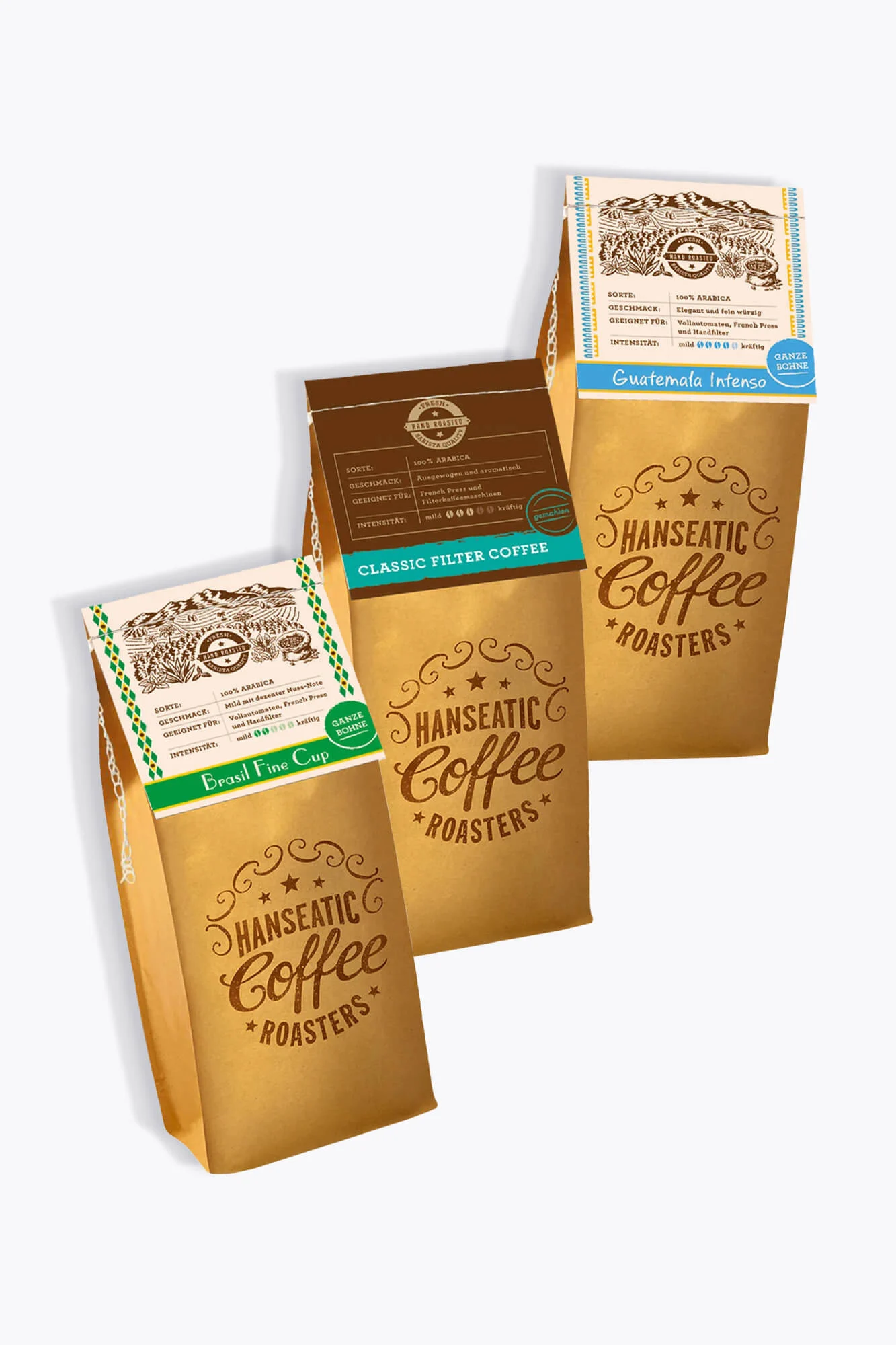 Hanseatic Coffee Roasters Filterkaffee Probierpaket 750g
