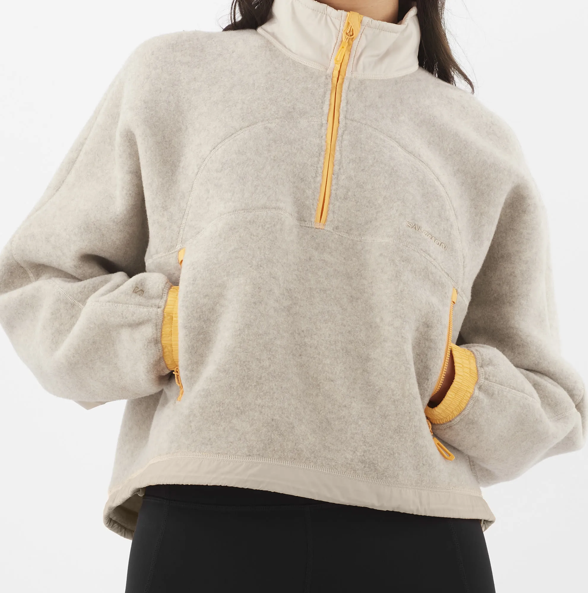 Salomon Chroma Fleece Crop W Rainy Day/