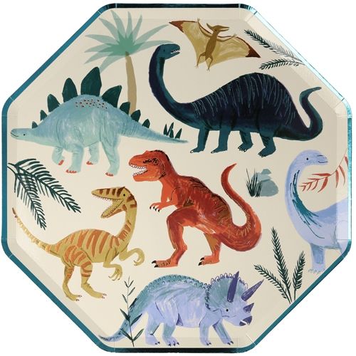Meri meri bordjes dino's - large - 8st