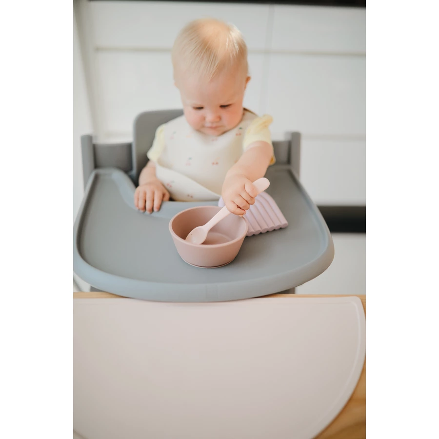 mushie Silikonschüssel mit Saugfuß Blush