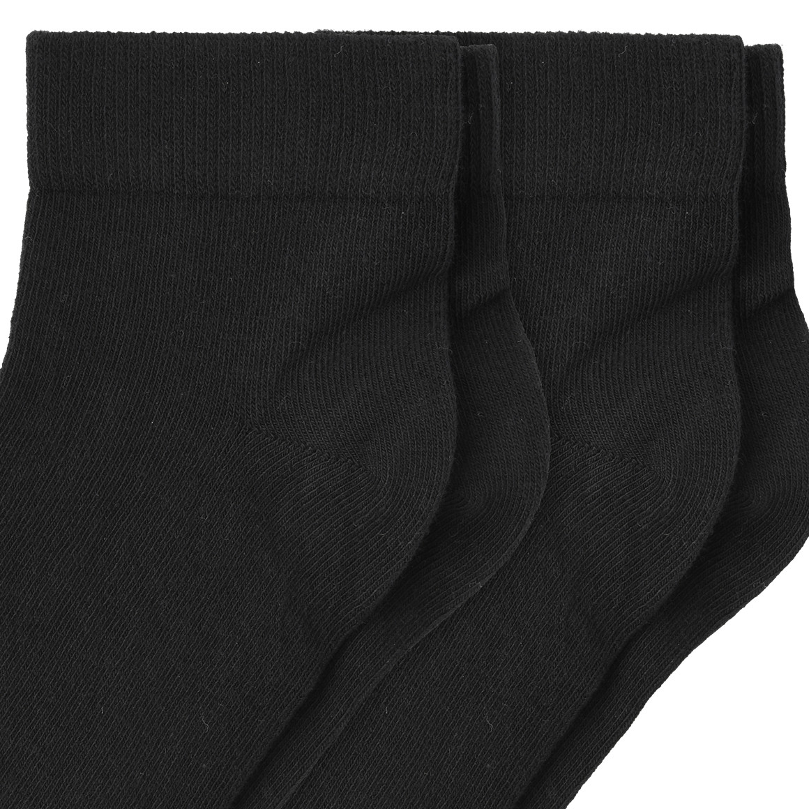 2 Paar Damen Sneaker-Socken unifarben schwarz