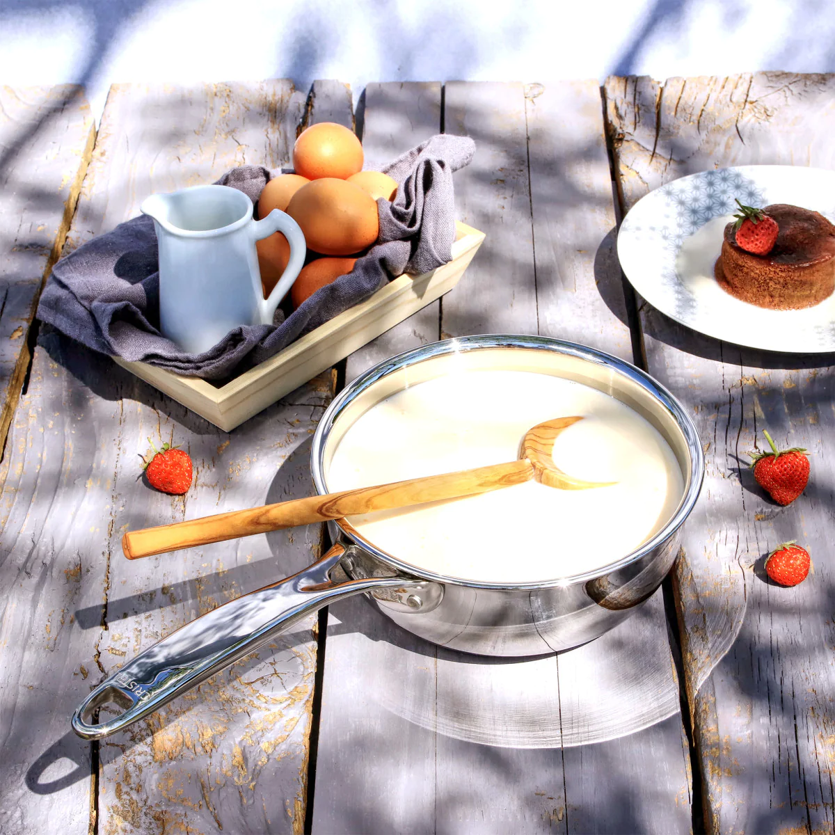 Casserole inox Castel'Pro fixe 22cm Cristel