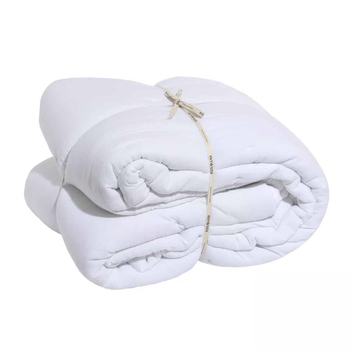 Couvre-lit matelassé gaze de coton (180 x 240 cm) Gaïa Blanc chantilly