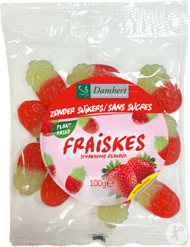 Damhert Sans Sucres Fraiskes Saveur De Fraise 100g