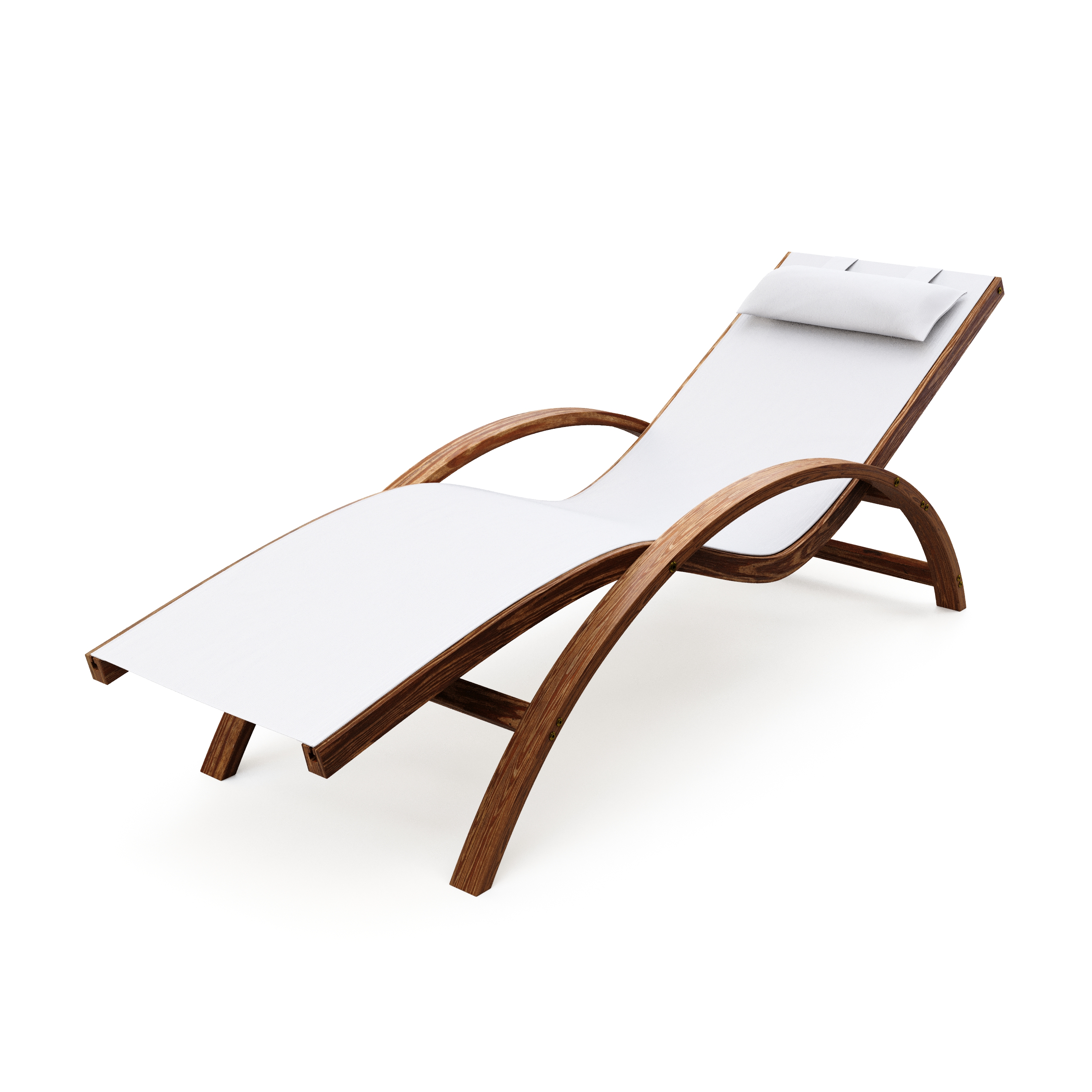Sonnenliege Holz SOLE weiss