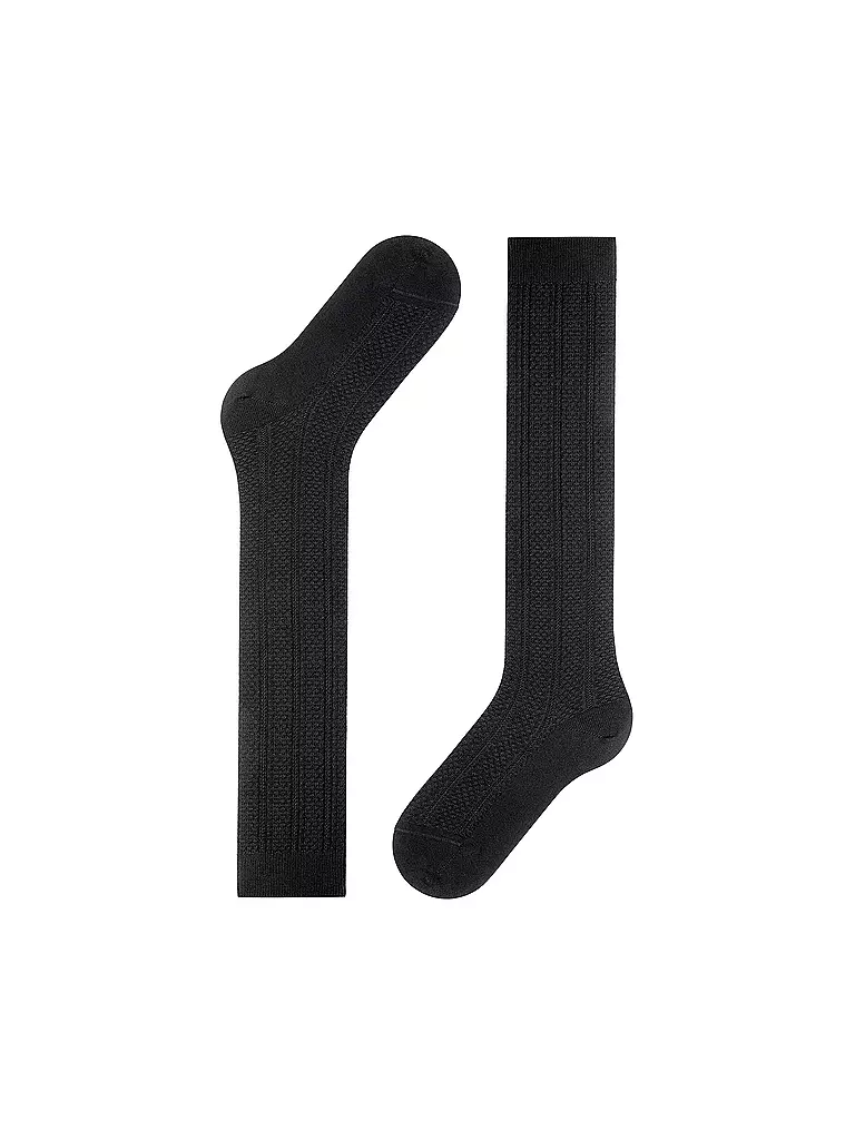 FALKE Kniestrümpfe NEEDLEPOINT black schwarz