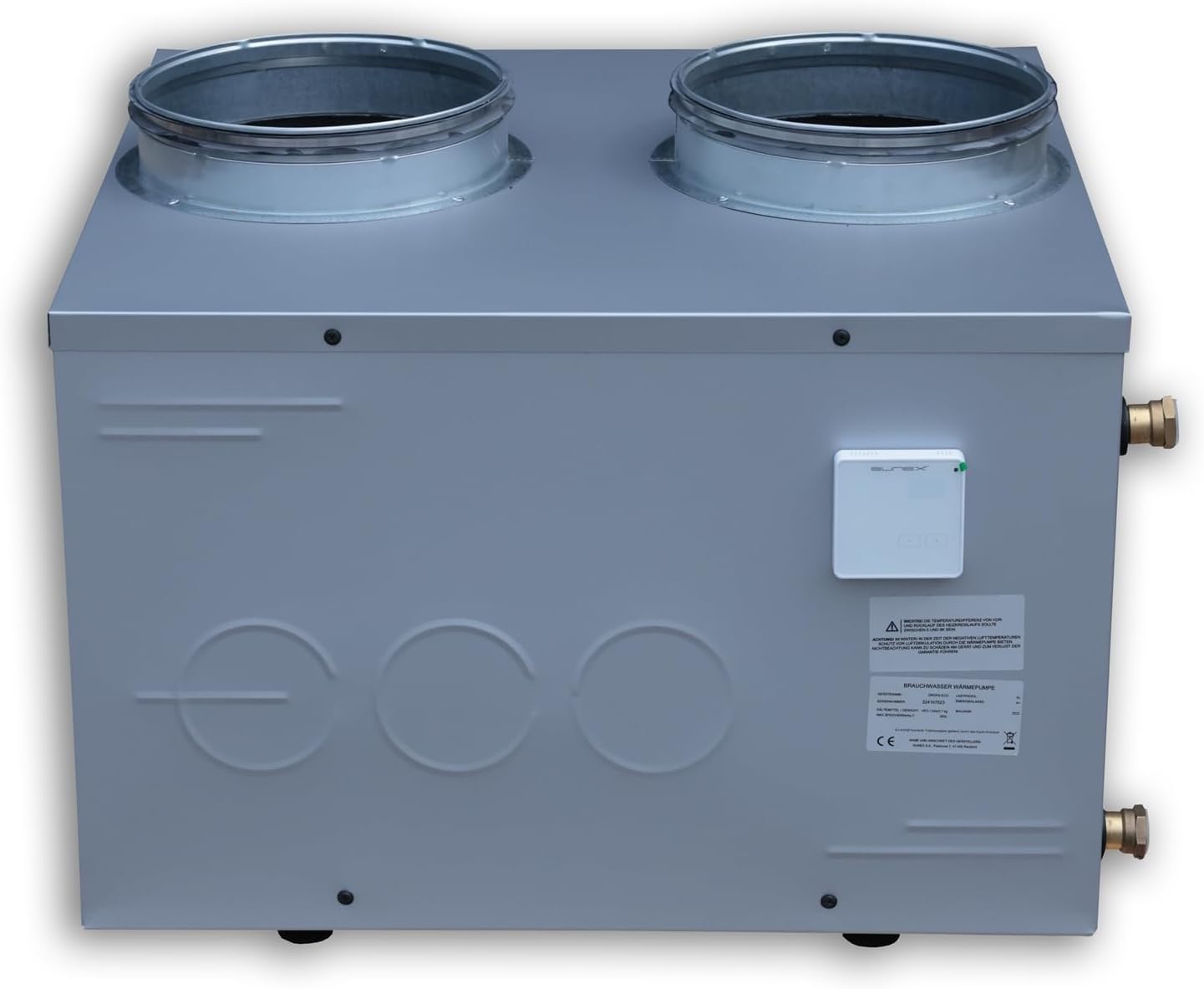 Wärmepumpe DROPS ECO – hocheffizientes Kompaktgerät zur Warmwasserbereitung mit Rotationskompressor, Plattenwärmetauscher & Umwälzpumpe, COP bis 4,5, Energieklasse A+, für Innenbereich