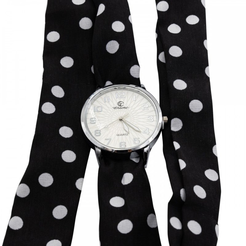 Montre Femme CHTIME bracelet Tissu Noir